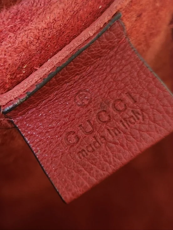 Gucci Calfskin Red Leather Portfolio Clutch - Picture 8 of 10